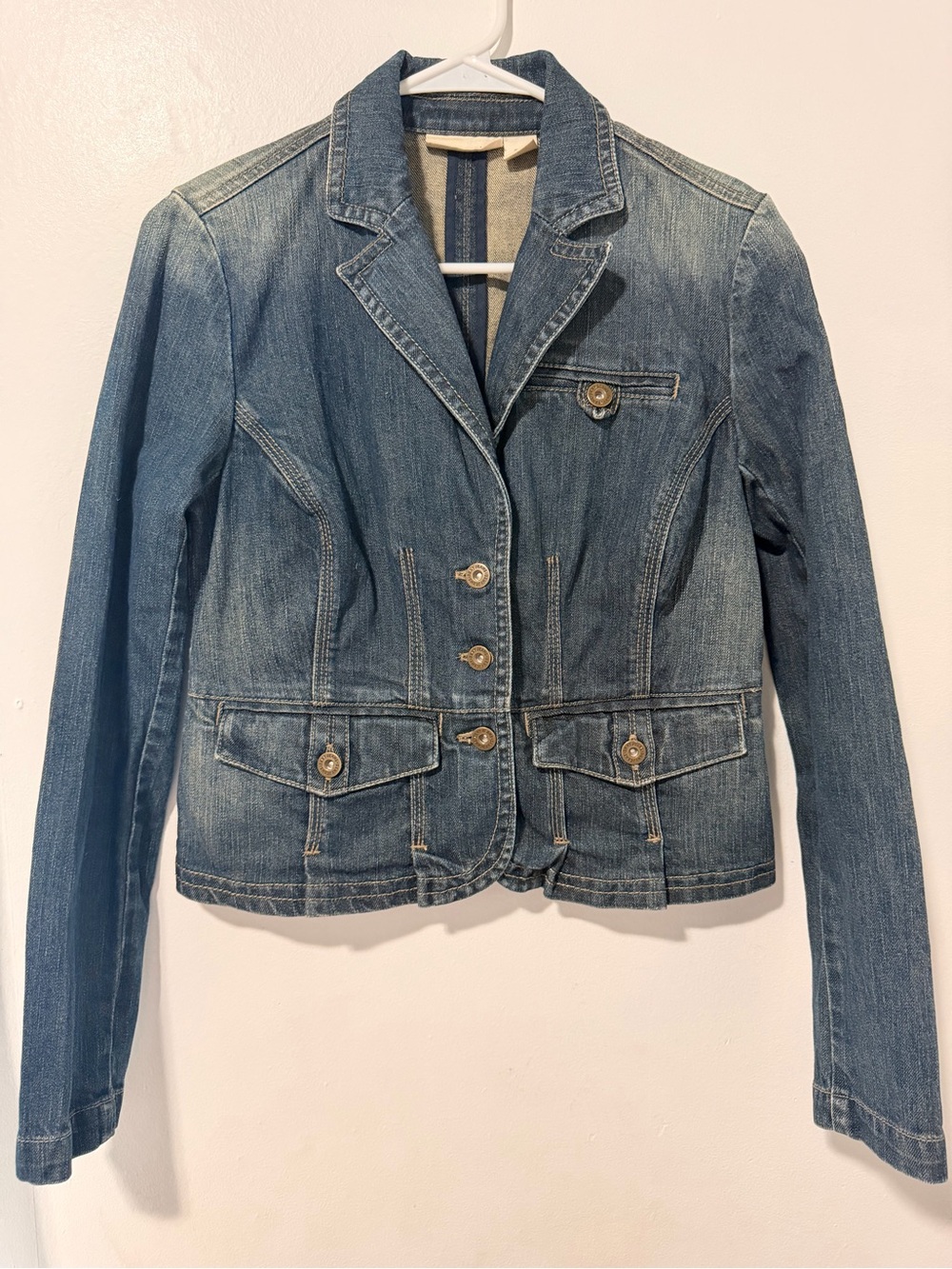 DKNY Fitted Denim Jacket Size XS